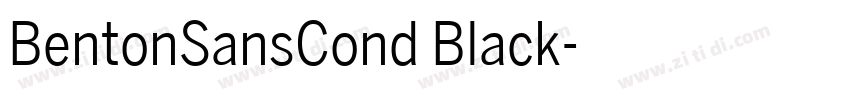 BentonSansCond Black字体转换